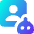 Ai Generate Portrait Image Robot Icon from Core Gradient Set