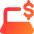 Laptop Dollar Icon from Core Gradient Set