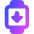 Watch Square Download Icon from Core Gradient Set
