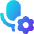 Microphone Setting Gear Icon from Core Gradient Set