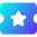 Ticket Star Icon from Core Gradient Set
