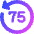 Button Go Backward 75 Icon from Core Gradient Set