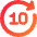 Button Go Forward 10 Icon from Core Gradient Set