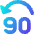 Button Jump Backward 90 Icon from Core Gradient Set