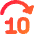 Button Jump Forward 10 Icon from Core Gradient Set