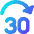 Button Jump Forward 30 Icon from Core Gradient Set