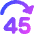 Button Jump Forward 45 Icon from Core Gradient Set