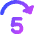 Button Jump Forward 5 Icon from Core Gradient Set