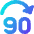 Button Jump Forward 90 Icon from Core Gradient Set