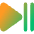 Button Play Pause Icon from Core Gradient Set