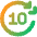 Button Skip Forward 10 Icon from Core Gradient Set