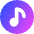 Music Note Circle Icon from Core Gradient Set
