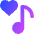 Favorite Heart Playlist Icon from Core Gradient Set