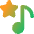 Favorite Star Playlist Icon from Core Gradient Set