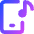Play List Phone Icon from Core Gradient Set