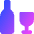 Wine Bottle And Glass Icon from Core Gradient Set