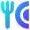 Fork Plate Icon from Core Gradient Set