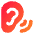 Ear Hearing Icon from Core Gradient Set