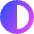 Left Half Shadow Circle Icon from Core Gradient Set