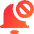 Block Bell Notification Icon from Core Gradient Set