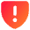 Warning Shield Icon from Core Gradient Set