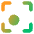 Align Bottom Left Frame Circle Icon from Core Gradient Set