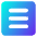 Align Three Horizontal Square Icon from Core Gradient Set