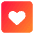 Heart Square Icon from Core Gradient Set