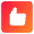 Like Square Icon from Core Gradient Set