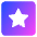 Star Square Icon from Core Gradient Set