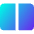 Rectangle Split Half Vertical Icon from Core Gradient Set