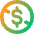 Non Commercial Dollars Icon from Core Gradient Set