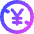 Non Commercial Yen Icon from Core Gradient Set