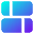 Dashboard Horizontal Rectangle Split 2 Icon from Core Gradient Set