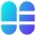 Dashboard Vertical Pills Split 4 Icon from Core Gradient Set