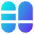 Dashboard Vertical Pills Split 6 Icon from Core Gradient Set