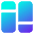 Dashboard Vertical Rectangle Split 2 Icon from Core Gradient Set