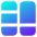 Dashboard Vertical Rectangle Split 6 Icon from Core Gradient Set