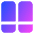 Dashboard Vertical Rectangle Split Bottom Icon from Core Gradient Set