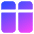 Dashboard Vertical Rectangle Split Top Icon from Core Gradient Set
