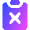 Clipboard Delete Icon from Core Gradient Set
