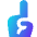 Number One Hand Icon from Core Gradient Set