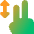Two Finger Drag Vertical Icon from Core Gradient Set