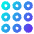 Dial Pad Bottom Right Icon from Core Gradient Set