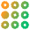 Dial Pad Center Left Icon from Core Gradient Set