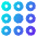 Dial Pad Center Middle Icon from Core Gradient Set