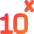 Exponent Number Icon from Core Gradient Set