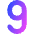 Number Nine Icon from Core Gradient Set