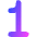 Number One Icon from Core Gradient Set