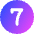 Number Seven Circle Icon from Core Gradient Set